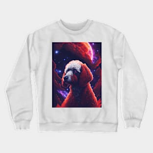 a poodle in the galaxy Crewneck Sweatshirt